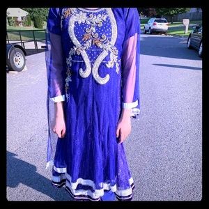 Royal blue anarkali M